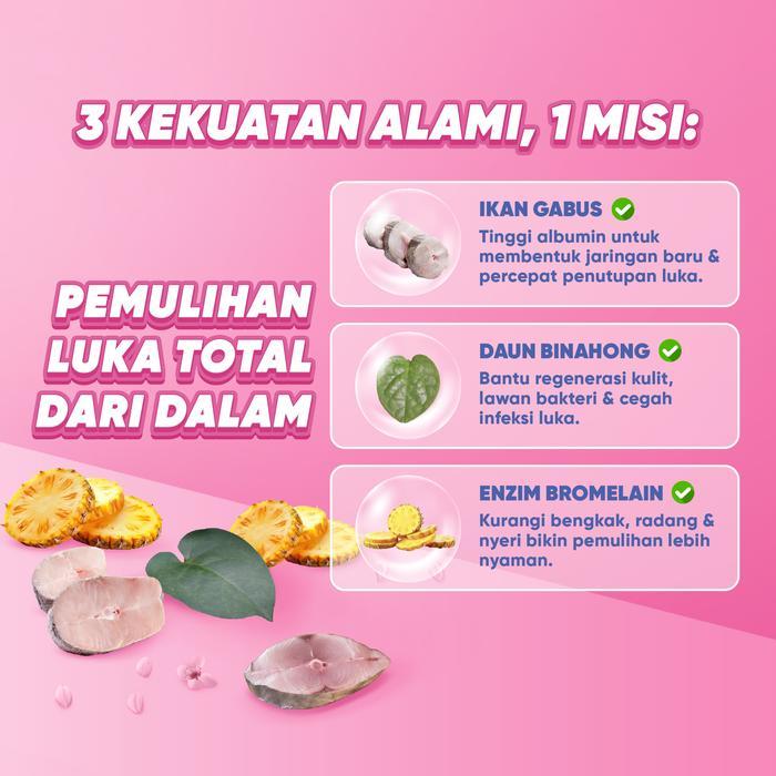 Promo Terlaris MOMSY RECOVERME Pemulih Luka Lahiran Lengkap Dengan 3 Bahan Aktif Sinergis Ikan Gabus Daun Binahong Enzim Bromelain