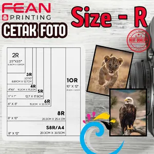 CETAK FOTO UKURAN R 2R,3R,4R,5R,6R,8R,10R