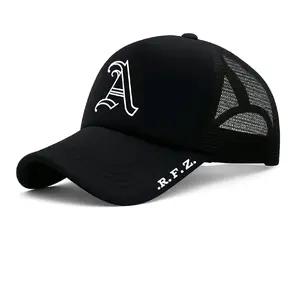 Topi jaring pria remaja dewasa motif inisial. Hitam