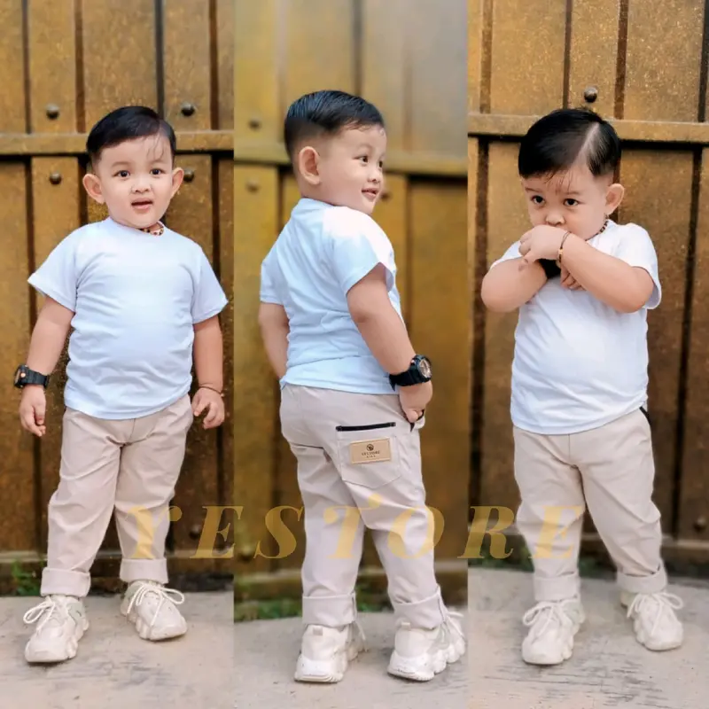 YESTORE KIDS Celana Anak Panjang Chinos Cowok Usia 2-10 Tahun Bahan Cotton Combed Anak-Anak 2