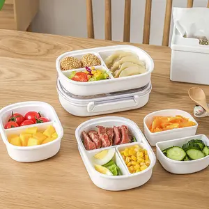 LB09 Kotak Makan Minimalis White Lunch Box / Kotak Bekal Makanan Aesthetic Food Container