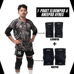 Kneepad Ayres Scudo Futsal Pelindung Lutut Tebal Original Elbowpad Deker Siku Tangan Sepasang
