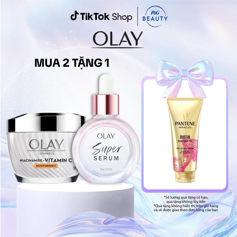 Mua Combo OLAY Serum 5in1 30ml + Kem Vit C 50g – Tặng Bộ Gội Xả Herbal Essences 400ml