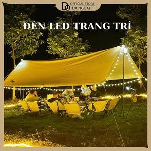 Dây Đèn Led Trang Trí, Bóng Tròn Màu Vàng Ấm, Không Nhấp Nháy Dùng Pin Tiện Lợi, Trang Trí Khi Đi Dã Ngoại, Cắm Trại - DCP7