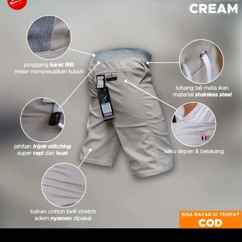 Celana chinos pendek pria kualitas premium tiktokshop 7