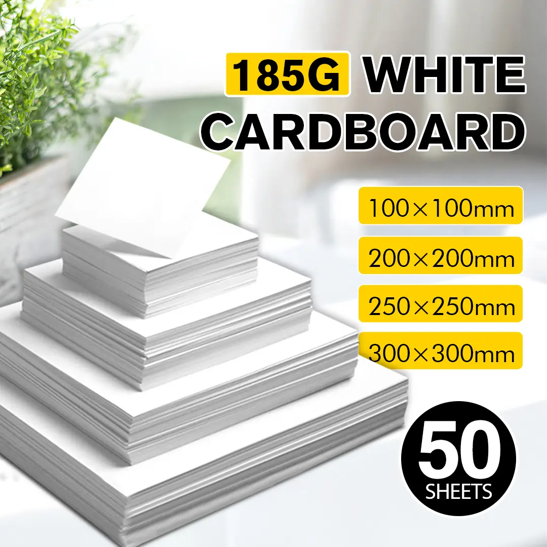 【White Cardboard Paper】White Cardstock Paper, Printer Paper for Cards Making, Office Printing, Paper Crafting
