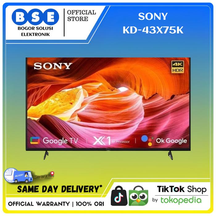 Gambar LED TV SONY 43 INCH KD-43X75K 4K GOOGLE TV SONY 43X75K dari Bogor Solusi Elektronik Kab. Bogor Tokopedia