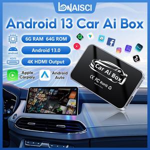 Carplay  Ai Box Wireless Carplay Adapter Android 13 4+64G/6+64G CarPlayAi Box Supports Original Car with Wired  Carplay Box