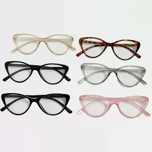 Kacamata Cat Eye Frame Plastik Wanita Korea Fashion Eyewear Anti Radiasi Elegan