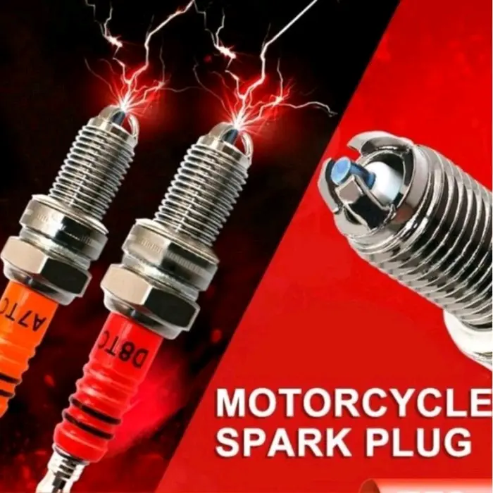Busi Motor Racing D8EA BOGO Asli untuk Tiger GL-Pro, Mega-Pro, Thunder 250, Scorpio, dan Ninja - Motorcycle