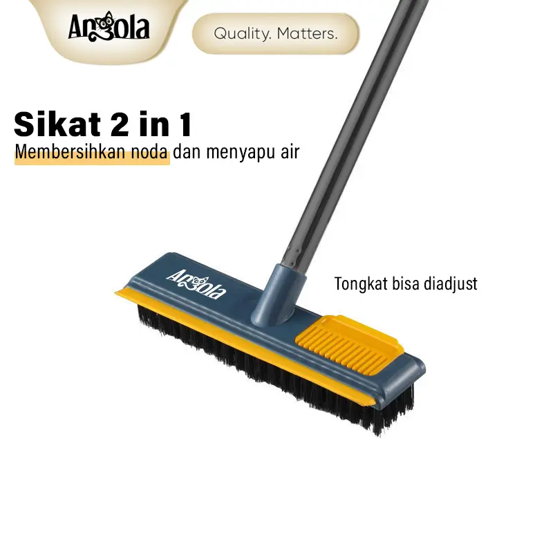 ANGOLA D46 Sikat Dorong Lantai Alat Sikat Toilet stainless 1