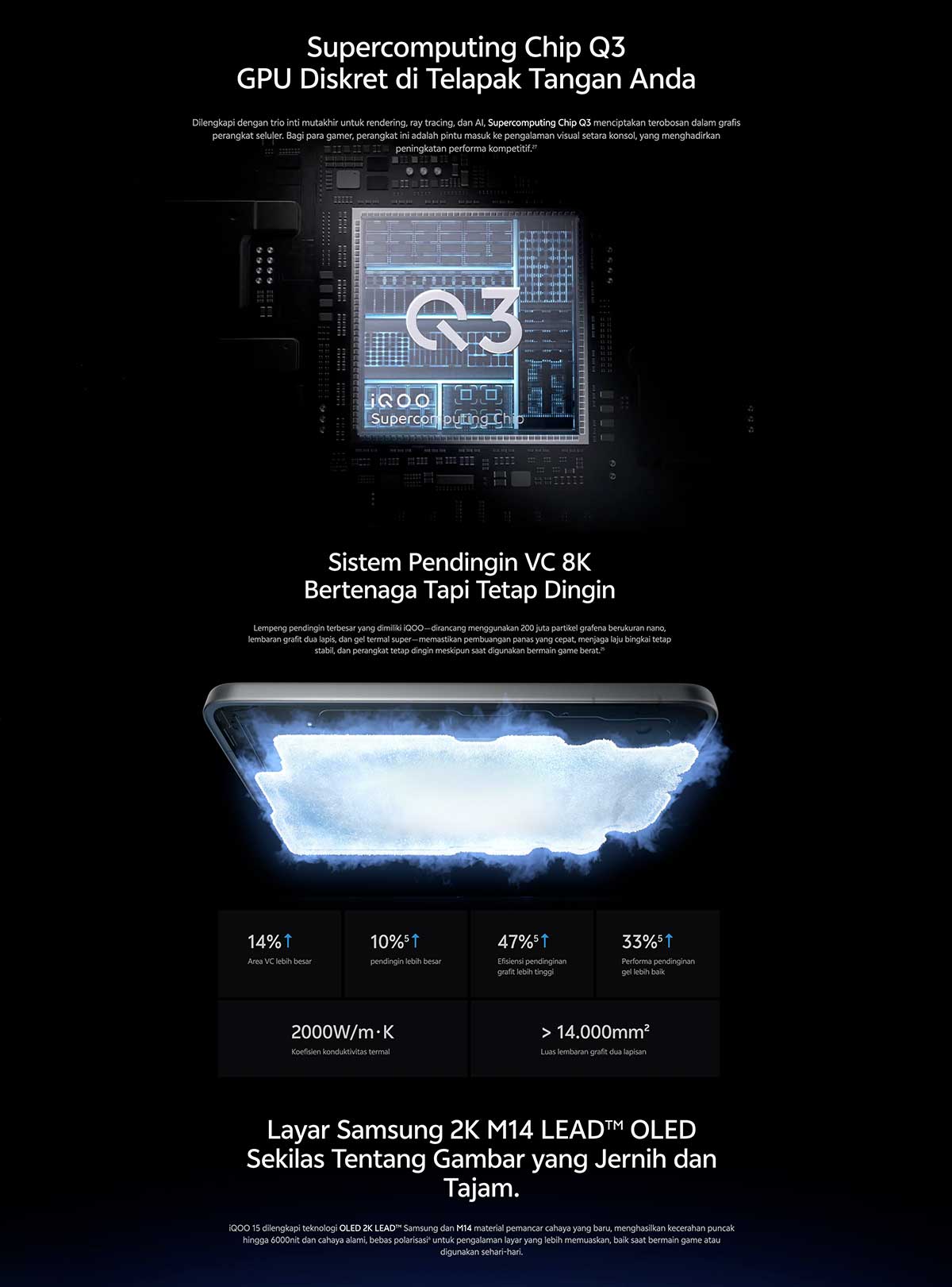 [NEW LAUNCH] vivo iQOO 15, 1st Snapdragon 8 Elite Gen 5, 8K VC Cooling System, 144Hz AMOLED Display, 50MP Sony Telephoto Camera, 7000mAh Battery + 100W FlashCharge, 40W Wireless Charging, eSIM, IP68+IP69