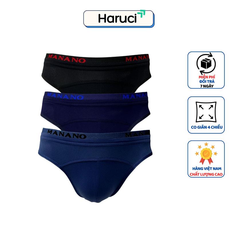 Quần sịp chéo su lạnh lưới quần lót nam thông hơi quần sì 3 màu đen xanh than xanh nhạt Boxer Quần Boxer