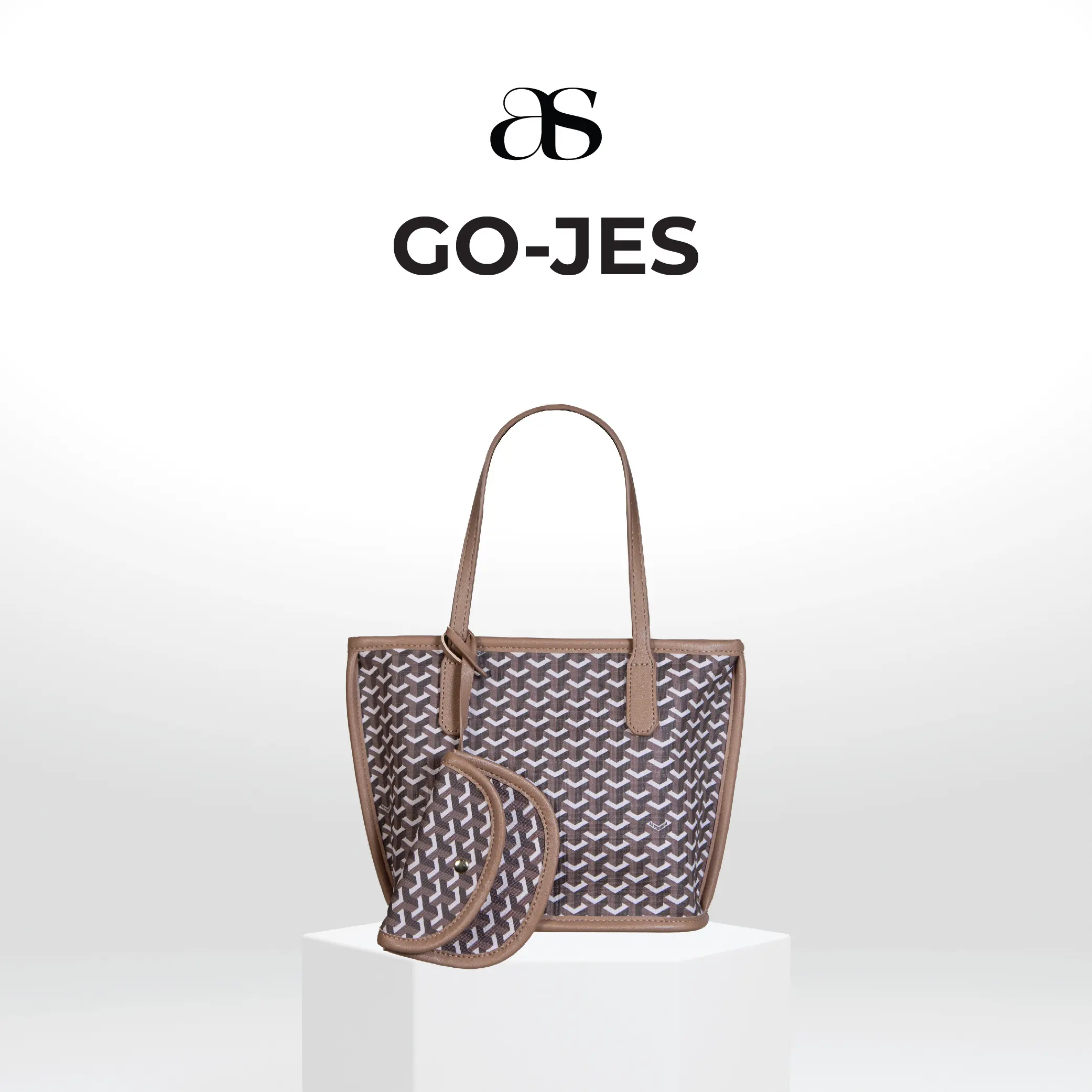 GO-JES AS BAG (CANVAS MIX VEGAN LEATHER) WITH BOX