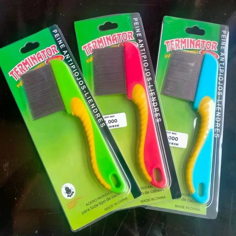 Terminator Peine Antipiojos Lienares - Alat Penyaring Rambut Anti Kutu & Lice dengan Pegangan Nyaman