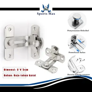 [ BISA COD ] Gembok Selot Slot Overpal Lemari Geser Minimalis Stainless Steel Slot Pintu Geser Sliding Cantolan grendel pintu Grendel Kait Siku 304 kamar grendel pintu