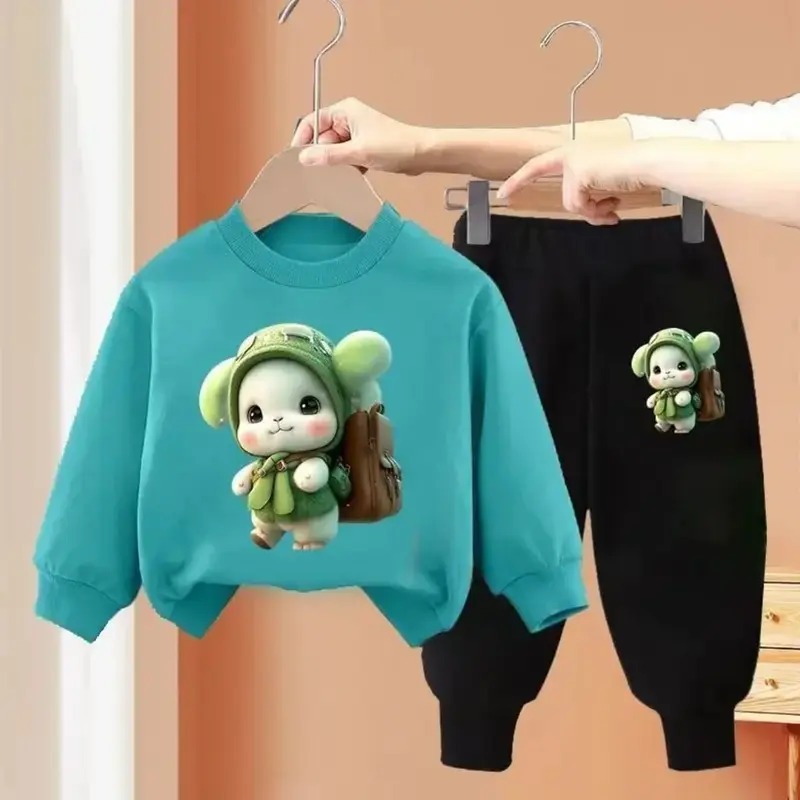 Setelan Sweater Celana Joger Anak Motif Lucu Bahan Premium Usia 1 2 3 4 5 6 Tahun 5