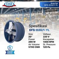 Gambar CKE Drum Fan DFS Series 20 Inch 220V Standard Blade Blower Tabung Exhaust Ventilasi Pabrik Gudang dari CKE Fan Official Kota Administrasi Jakarta Barat 2 Tokopedia