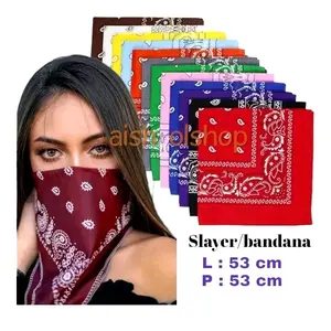SLAYER BANDANA SYAL MULTIFUNGSI/SLAYER MOTIF BATIK UKURAN 53X53 CM Headbands