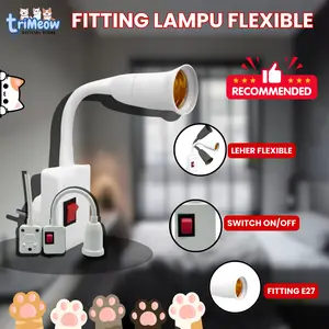 Fitting Lampu Fleksibel Bohlam E27 Colok Stop Kontak + Saklar ON/OFF – Praktis & Portable