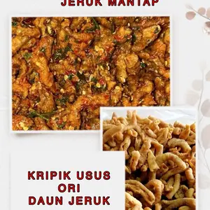 COD 1 KG KRIPIK USUS PEDAS ORIGINAL SEBLAK RUJAK DAUN JERUK GROSIR GUDANG BESAR KALIMANTAN