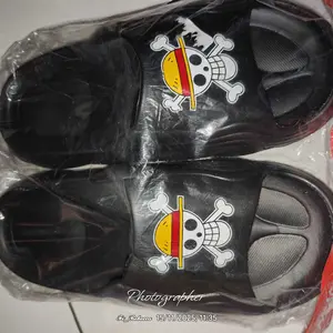 SS Sandal Selop Slip On Sendal Anak Cowok One Piece Luffy Topi Jerami Manga Anti Licin Size 24-40