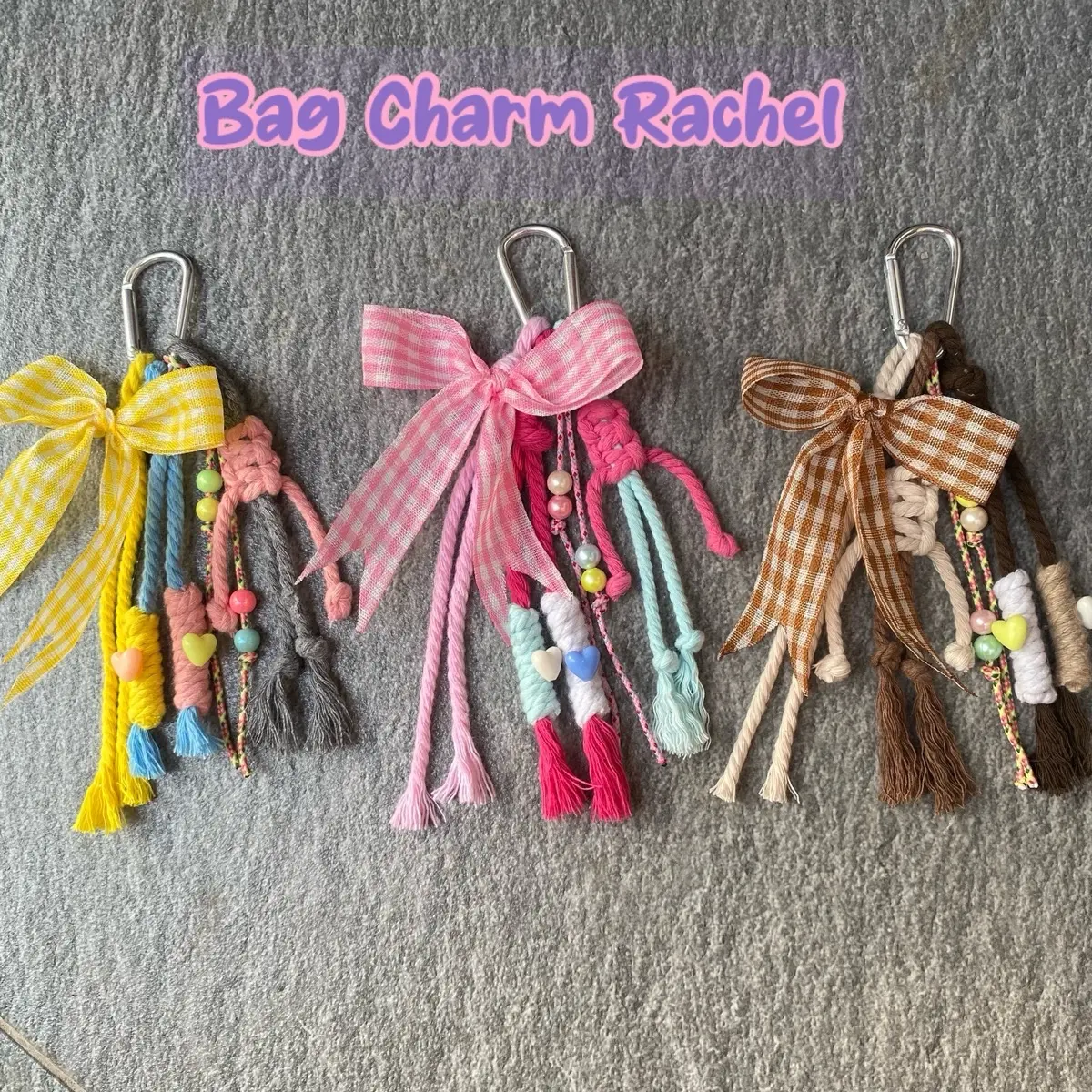 (TERMURAH) BAG CHARM RACHEL BY THALIABAG GANTUNGAN KUNCI KEYCHAIN