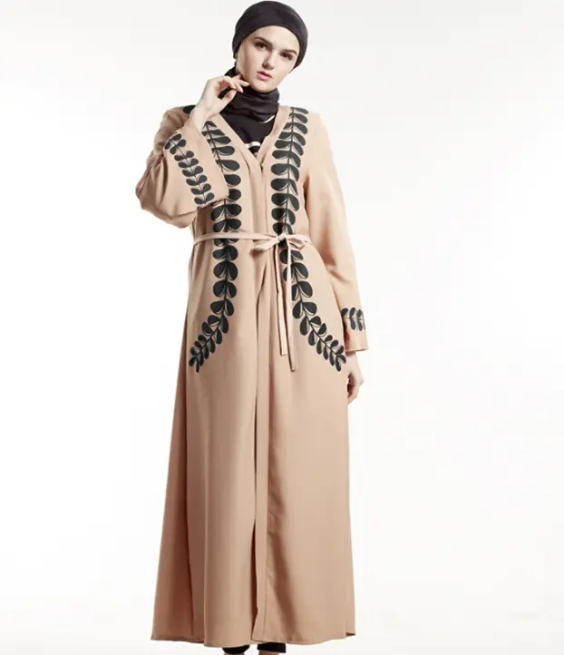 Floral Printing Muslim cardigan Islamic Robe