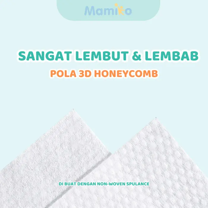 Mamiko Pure Water Baby Wipes - Tisu Basah Bayi 80s (3 Pack) 3