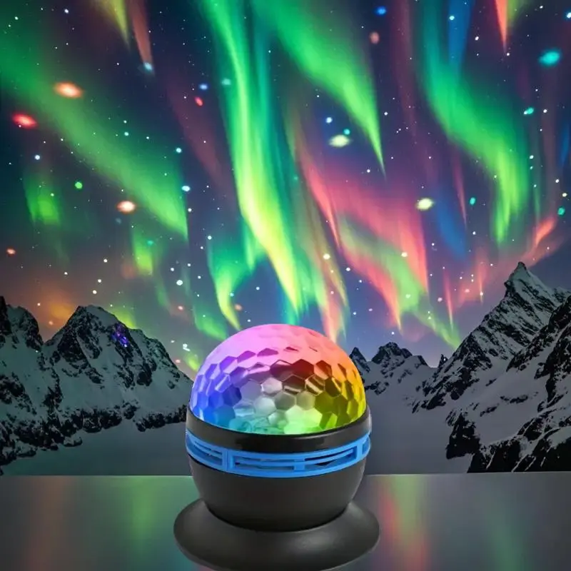 LED Aurora Borealis Projector Light with Remote Control, USB Powered Multi-color Display Dimmable Light, Ideal for Bedroom, Living Room, Office, and Party Decor 3