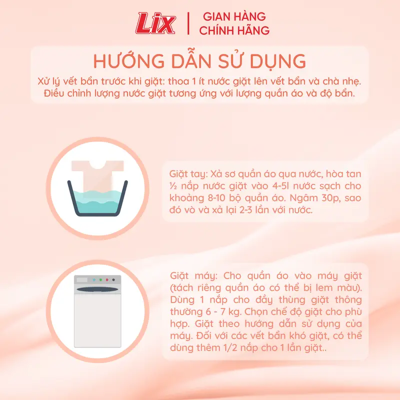 Nước giặt Lix Siêu sạch hương hoa anh đào túi 2.4Kg N2503 làm sạch cực nhanh vết bẩn, lưu hương dài lâu 7