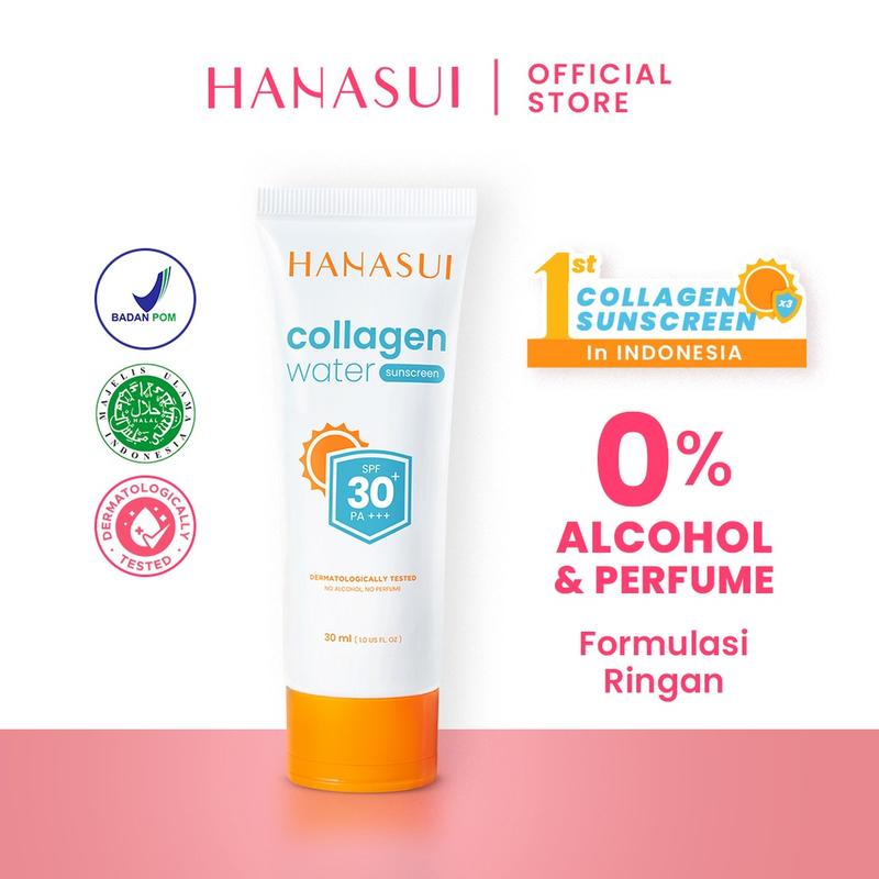 Hanasui Collagen Water Sunscreen SPF 50 PA++ SPF 30 PA ++/HANASUI Collagen Water Sunscreen 30ml BPOM 4