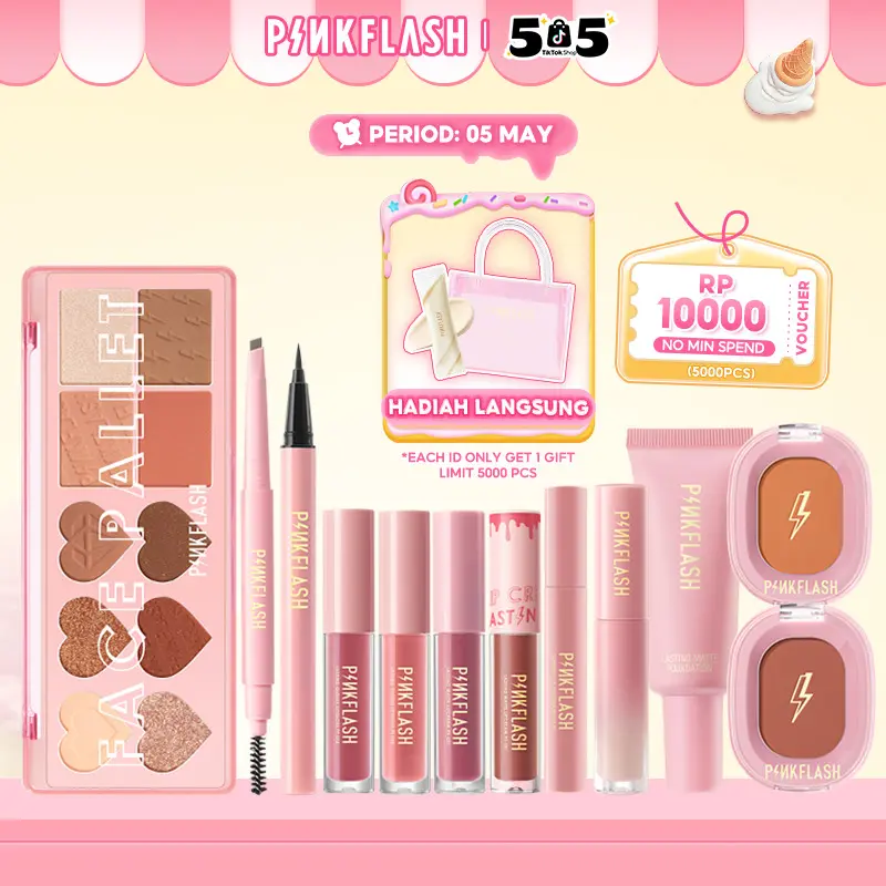 [Official] PINKFLASH New Year Suit 13PCS/SET OhMyColor 1 Anniversary Makeup Sets Full Face Makeup Set Complete Gift Foundation Eyeliner