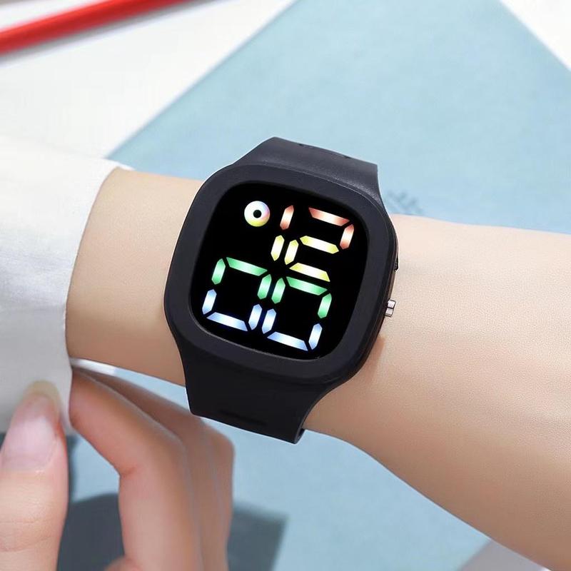 Jam Tangan Digital LED Wanita Dan Pria Strap Rubber Electronic Fashion Tahan Air Electronic Fashion Couple Anak Remaja 5