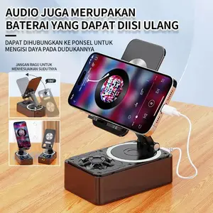 3in1 Mobile Phone Bluetooth Speaker Holder Power Bank 360° Rotatable lazy Stand People Foldable Live Streaming Desktop Holder