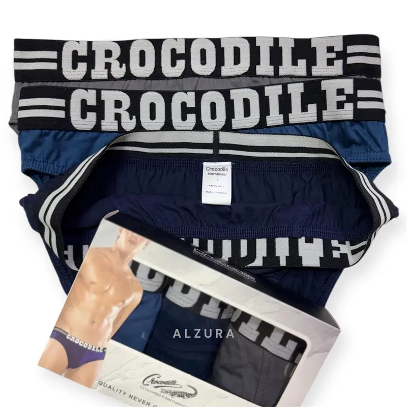 Celana Dalam Pria Crocodile 251 - Boxer 3 Pcs - Cowok 3