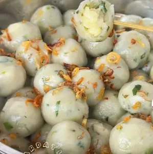 Cilok madura isi gajih+bumbu kacang  Frozen Food gratis 5biji +Bawang goreng+sambel+kecap