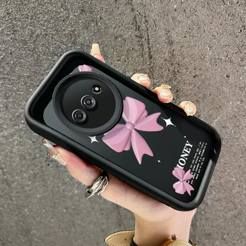 Casing Hp Untuk Xiaomi Redmi A3 A3x POCO C61 Casing Hp Kasing Kesing Cesing Softcase Case Busur kartun yang lucu Bahan silikon pelindung marshmallow Anti-Sidik Jari Jatuh