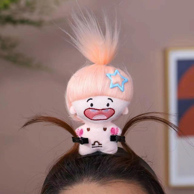 Product Introduction of New personality funny, toothless cotton doll, fried hair, funny headband, girlfriend photo props 8