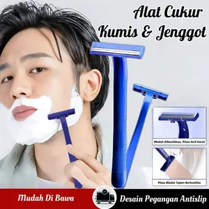 Alat Cukur- 2Silet/Cukuran Jenggot/Cukuran Kumis/Gilimany 2 Mata Pisau