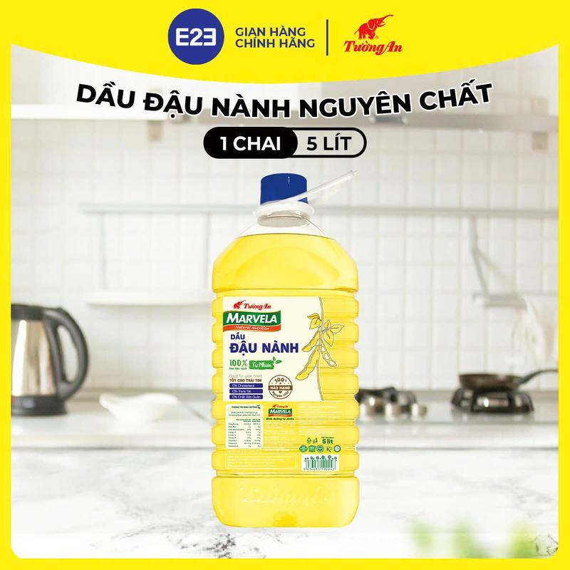  Dầu Đậu Nành Tường An Nguyên Chất Chai 5L  - Dùng Cho Cả Gia Đình | E2E Thực Phẩm Đồ Uống | Kido Group 