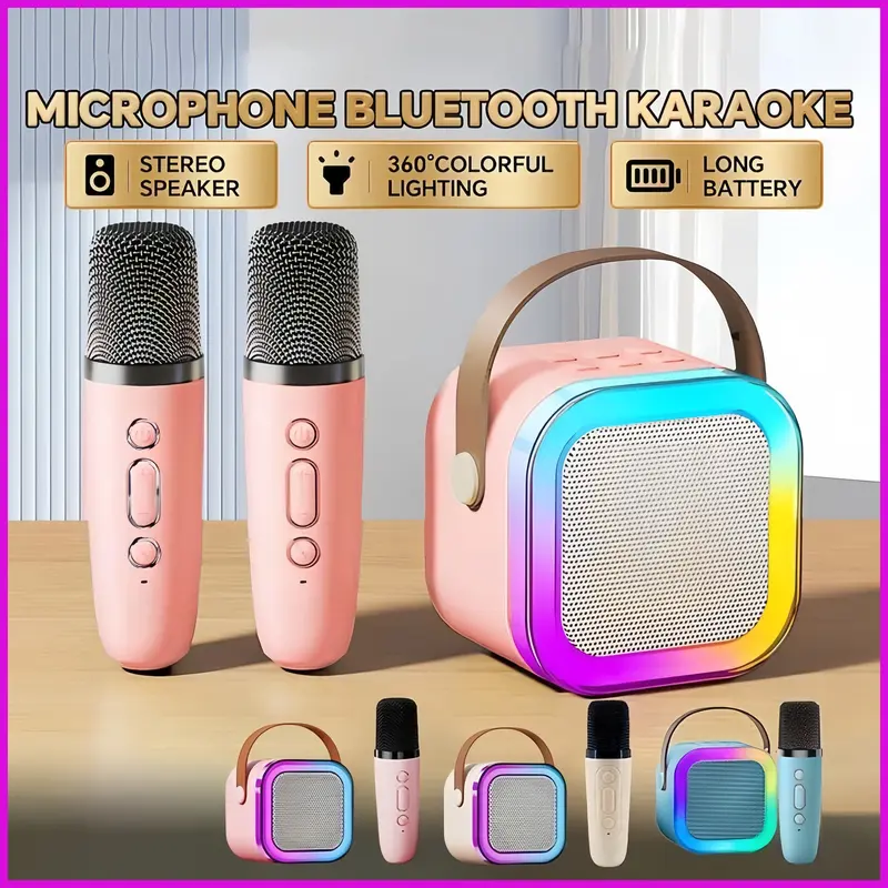 MINI KARAOKE BLUETOOTH SPEAKER【COD】K12 [SPEAKER LAMPU  + MIC ],  K1 [SPEAKER + MIC ] ,K52 [SPEAKER LAMPU 360 +MIC] 3