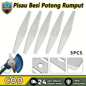 Paket 5 Pisau Pengganti untuk Mesin Pemotong Rumput Lawn Mower Blades Metal Pisau Tajam dan Kuat dari Baja Pengganti Mudah Tahan Lama COD 24 Jam Dikirim Dalam Waktu 100% Original