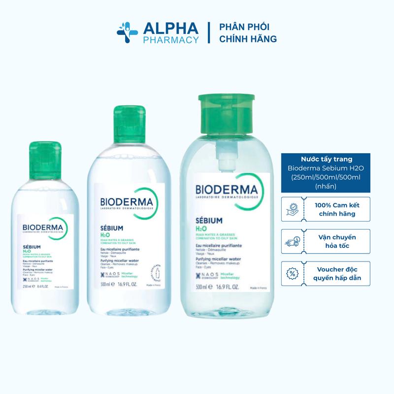 Dung dịch làm sạch và tẩy trang công nghệ Micellar dành cho da hỗn hợp, da dầu…