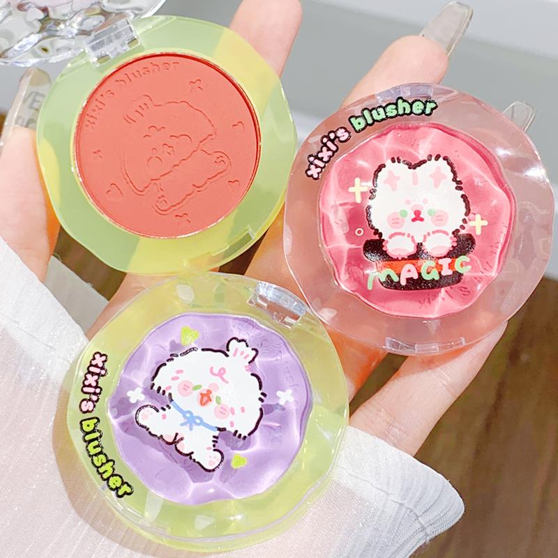 Phấn Má Hồng Đơn Sắc Màu XIXI Phấn Đánh Trà Bong Bóng Bảng Màu Đào 6 Màu Sắc Tố Khoáng Mặt Phấn Má Trang Điểm Trang Điểm Phấn Tạo Khối Chuyên Nghiệp NO.D574