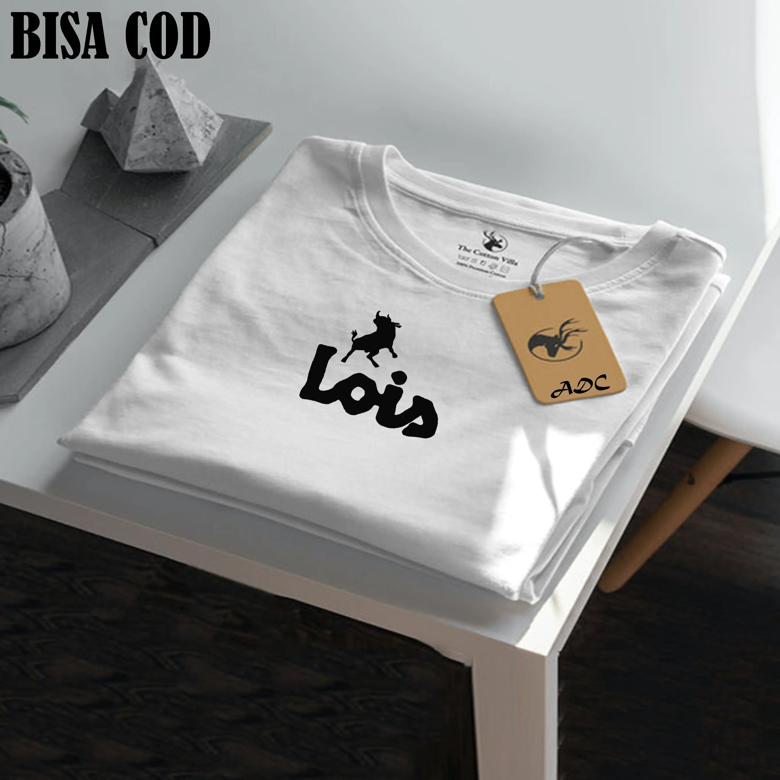 COD!!! Kaos Distro Lengan Pendek Lois hitam / Kaos Distro Premium Cocok Untuk Pria & Wanita Koas Distro Keren