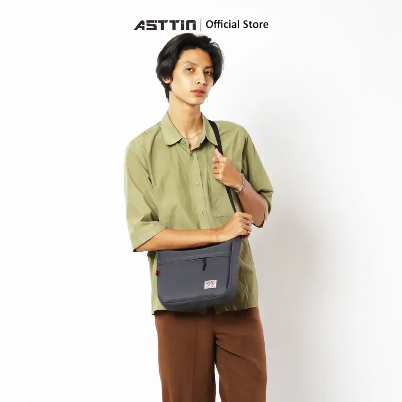 Tas Selempang Wallker (RR) Besar Canvas Series - Tas Perahu - Tas Bahu Pria Wanita Uniseks Slingbag ASTTIN 4