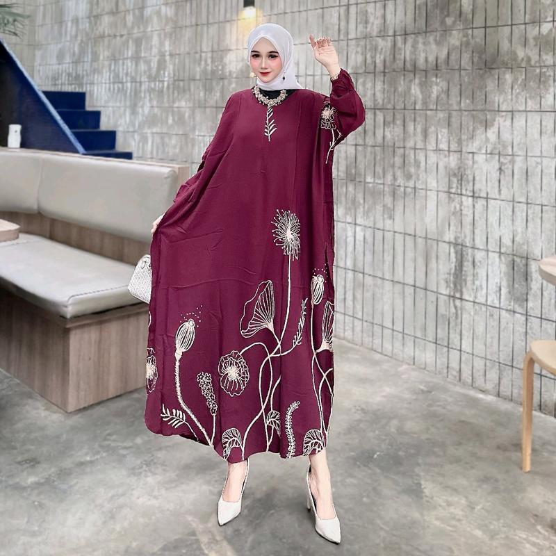 Kaftan cinderella bunga cantik rayon Nyaman Muslim 2