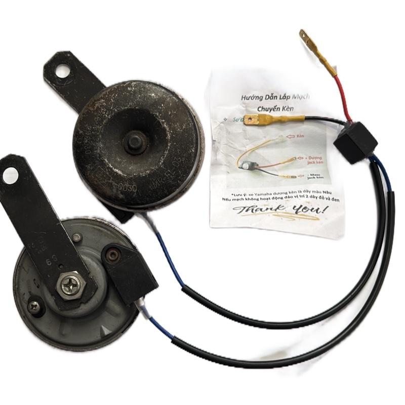 Bộ Còi Đĩa Bãi Nhật 12v Âm Thanh To Rõ Lắp Xe Ô Tô Và Xe Máy Kèn Bãi Nhật Dây role Ngắn Lắp Đơn Giản Tăng Thẩm Mỹ Sang Trọng Cho Xe Máy Tú Vy