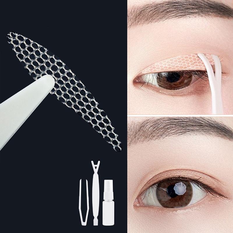 Băng Dán Mí Mắt Gấp Đôi, 72-240 Cặp, Đề Can Sọc Màu Be Trong Suốt, Tự Dính, Trang Điểm Mắt Tự Nhiên Kèm Dụng Cụ